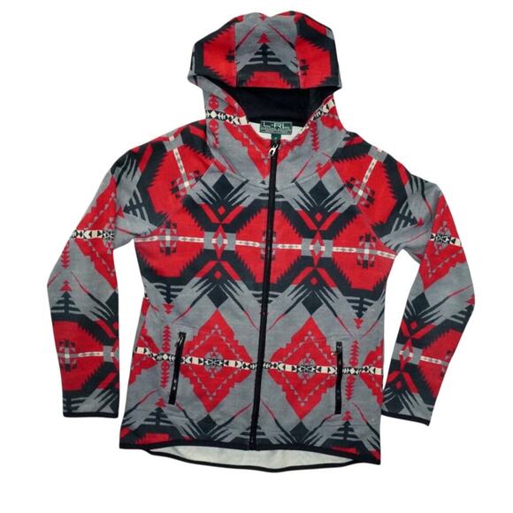 Ralph Lauren LRL Lauren Active Southwestern Aztec Zip Hoodie Jacket Size M - Picture 6 of 8